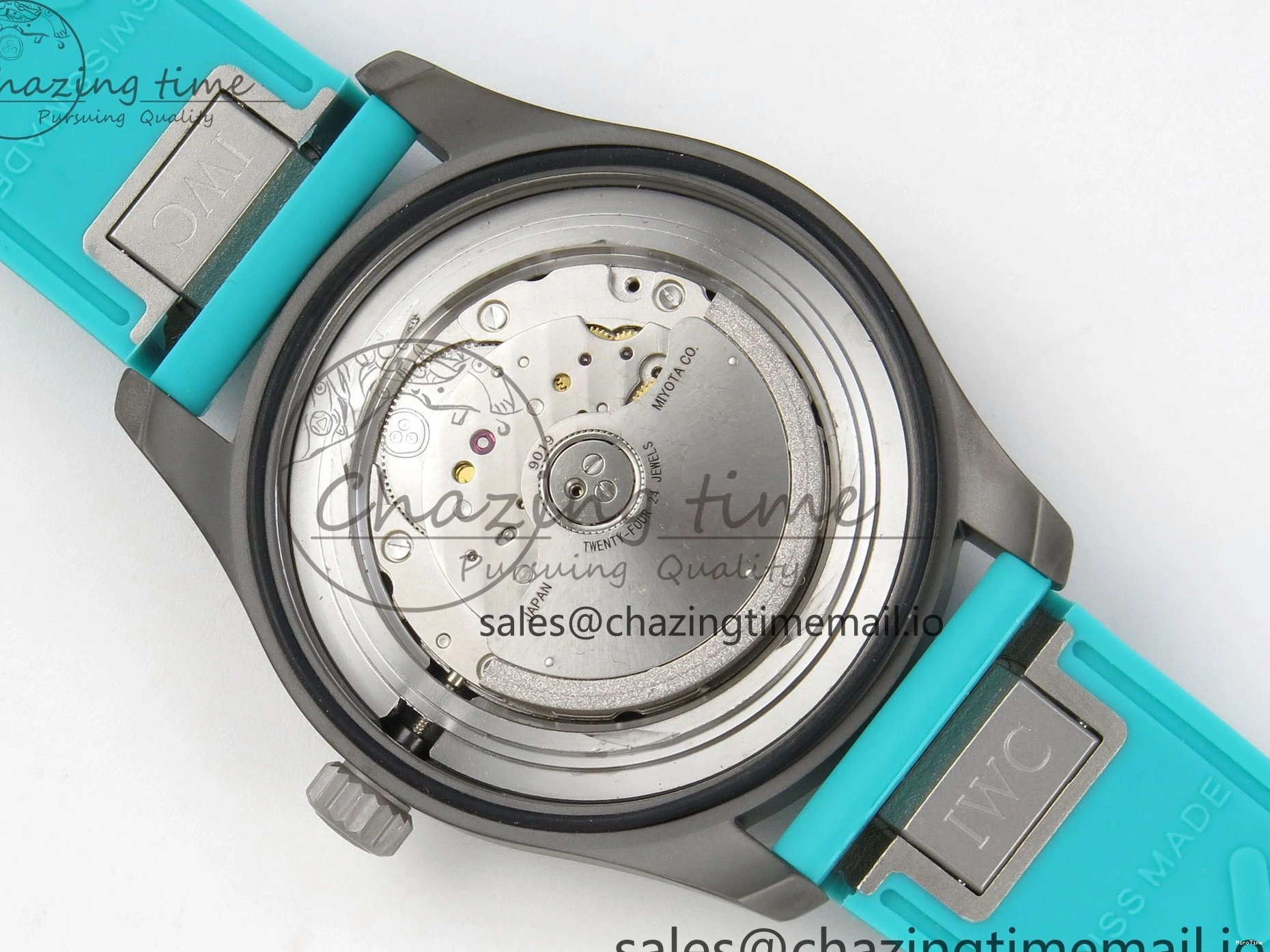 MIROTIME 0102 Pilot Mark XX BLSF 1:1 Best Edition Black Blue Dial on Blue Rubber Strap MIYOTA Sleek 6989